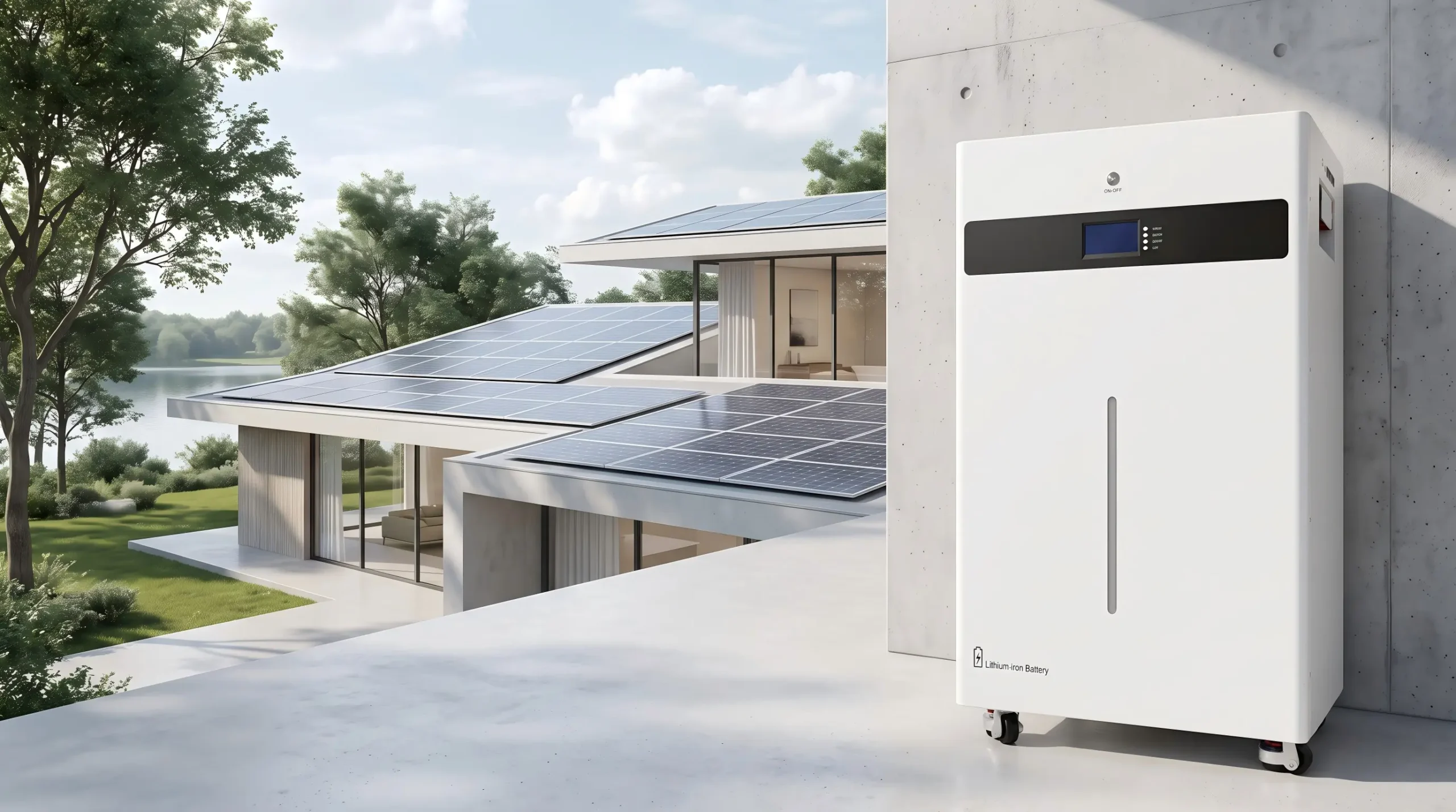Future energy storage system with LiFePO4 battery and solar power