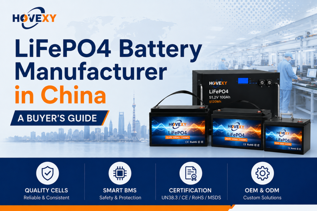 LiFePO4 battery manufacturer in China for OEM and energy storage